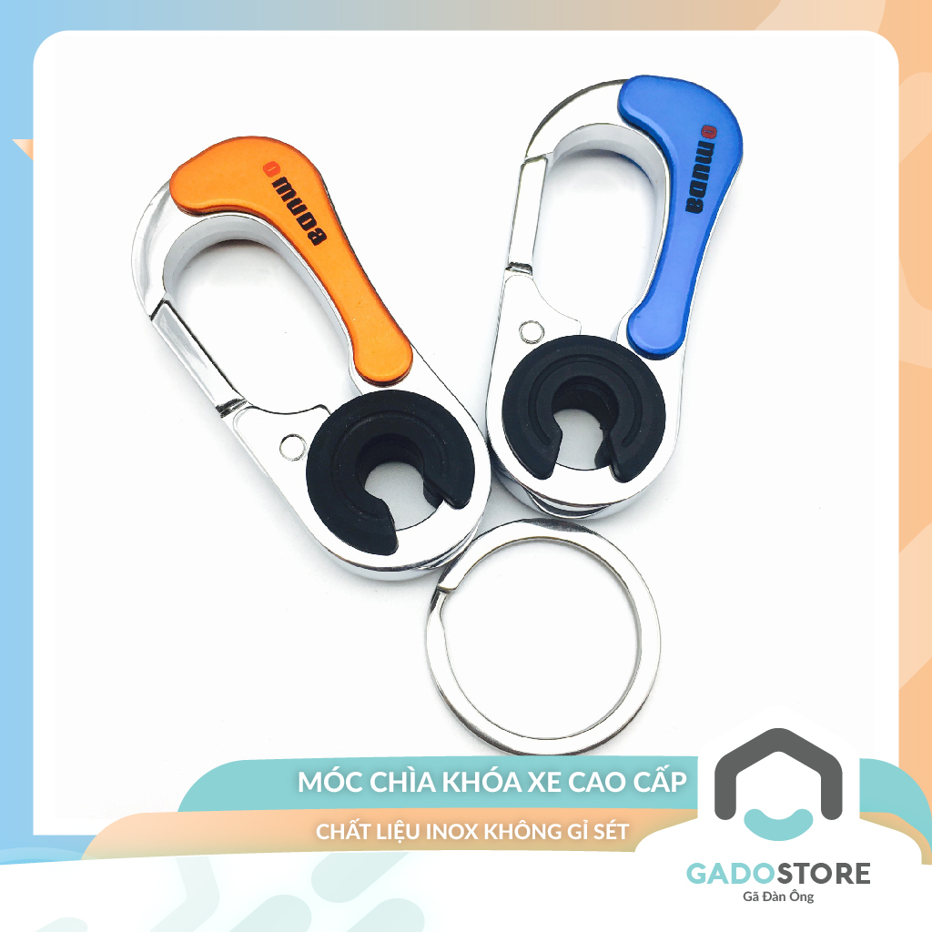 Móc khoá xe GADO móc chìa khóa ô tô xe máy đeo lưng quần lịch lãm G3754 bộ 2 móc