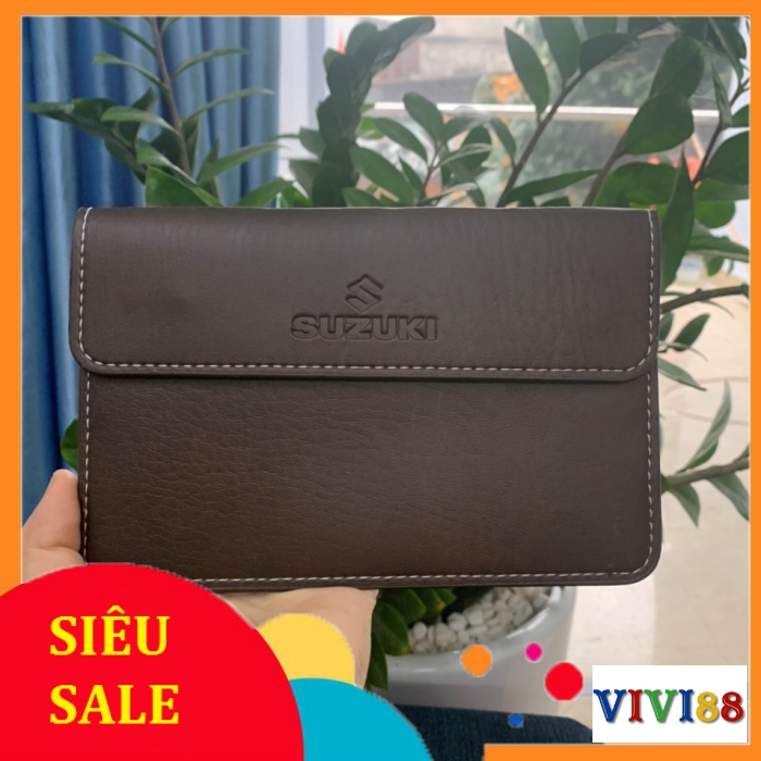 Ví Da Đựng Giấy Đăng Kiểm Xe Ô Tô Logo SUZUKI