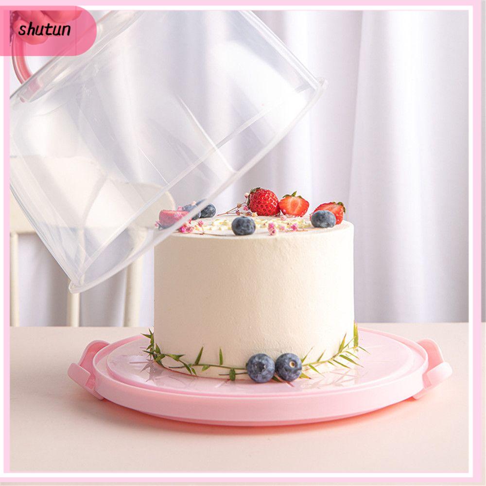 SHUTUN Hộp Đựng Bánh 6/8/10 Inch Có Nắp Hộp Đựng Rau Củ Cầm Tay, Hộp Bảo Quản Thực Phẩm Tươi Sống Hộp Bánh