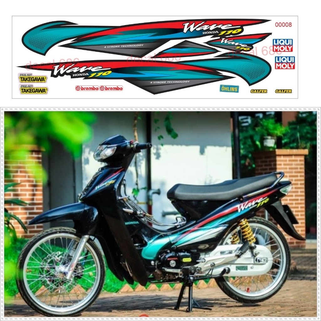 Tem Rời WAVE ALPHA Thái Đen 100 Chế Cao Cấp 3 Lớp mẫu 00008 - Decal 86