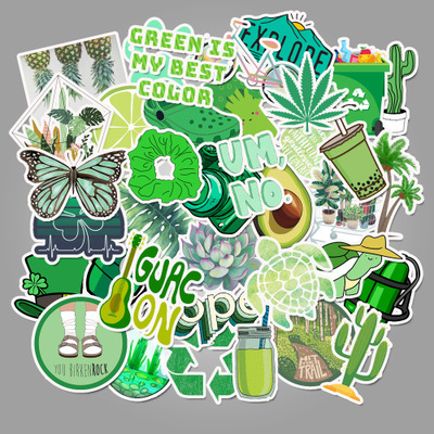 Sticker dán vsco xanh lá hình dán decal dán laptop nón bảo hiểm xe chống thấm nước