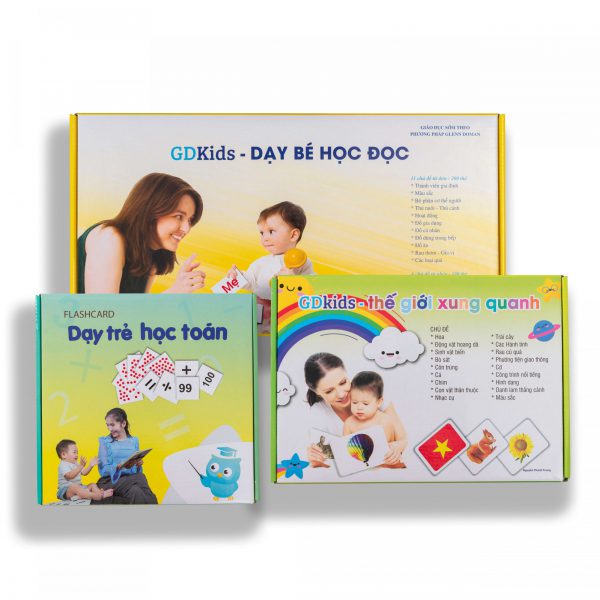 [GIẢM 22% + TẶNG QUÀ] Bộ thẻ chuẩn Glenn Doman nâng cao: Toán 109 thẻ chấm và TGXQ 300 thẻ và Dạy trẻ học đọc 300 thẻ – Tặng Rubik Toán Học