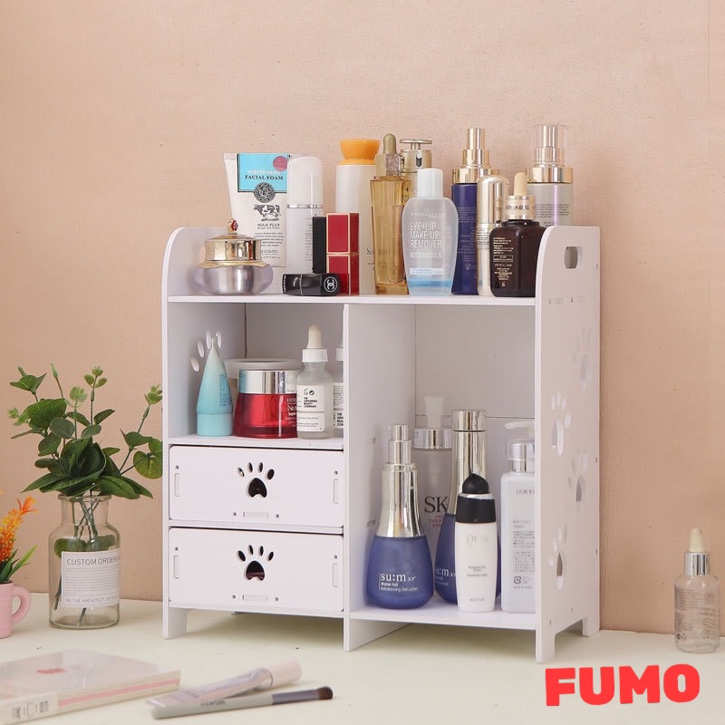 Kệ đựng mỹ phẩm họa tiết chân chó kệ trang điểm cao cấp SP009