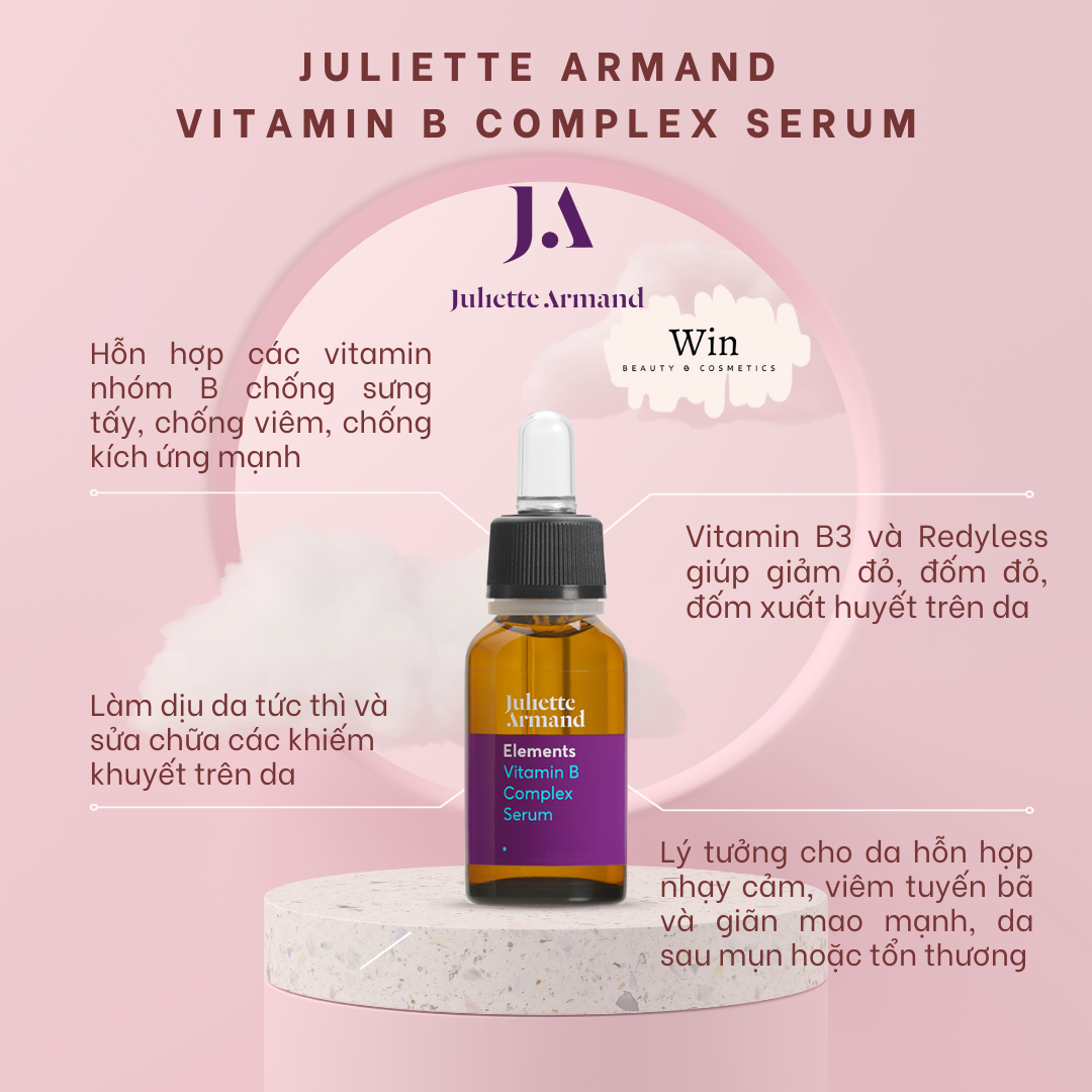 [Hàng công ty] Tinh chất làm dịu da nhạy cảm và kích ứng Vitamin B Complex Serum Juliette Armand