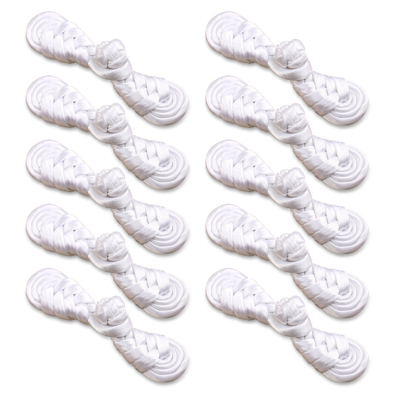 10 Cặp Khuy SườN Xám Thủ Công Trung Quốc Chốt Thắt Nút Phụ Kiện Quần Áo Phong Cách Dân Tộc Thủ Công Tự Làm