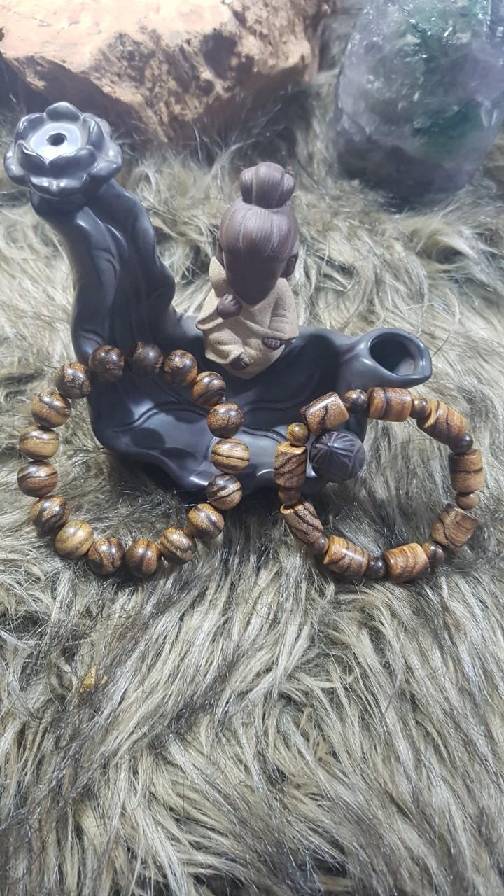 Vòng trầm hương zebra rừng indonesia combo 2 vòng
