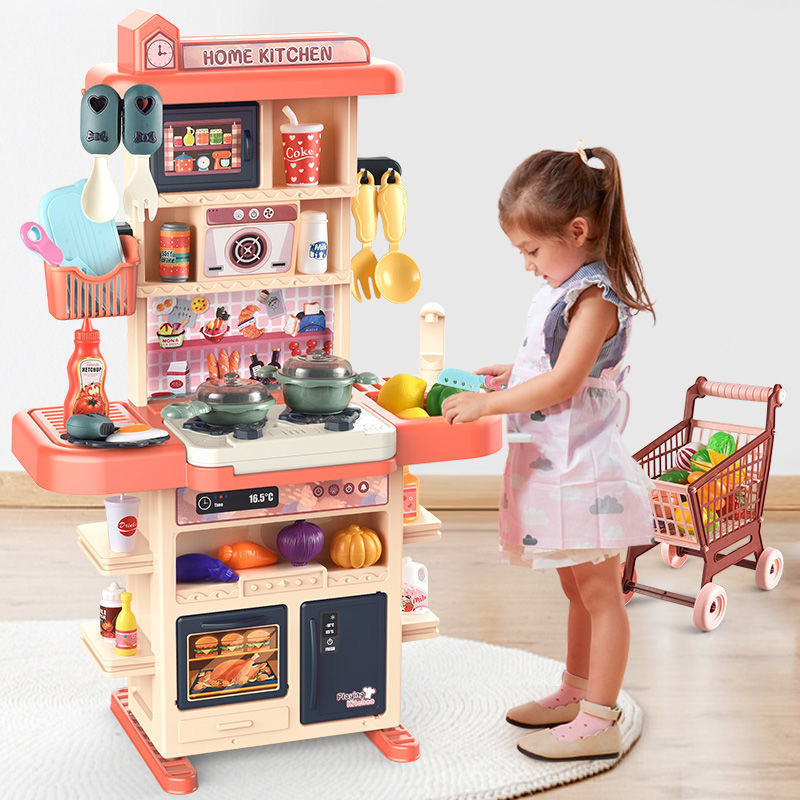 [🌈SẢN PHẨM MỚI🌈] Đồ chơi nhà nhà bếp cho bé, Đồ chơi nấu ăn cho bé từ 2-8 tuổi có phát nhạc, Chất liệu nhựa ABS an toàn cho bé