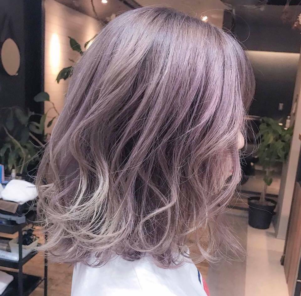 Thuốc nhuộm tóc màu Tím nhạt + Tặng trợ nhuộm, gang tay