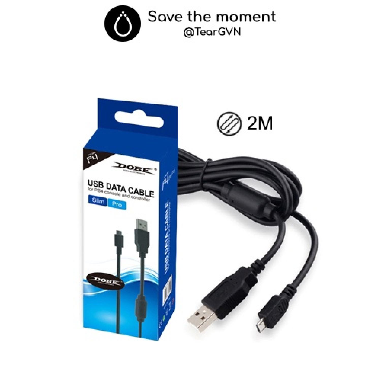 Cáp sạc micro usb dobe dây dài 2m cho tay cầm ps4 / điện thoại