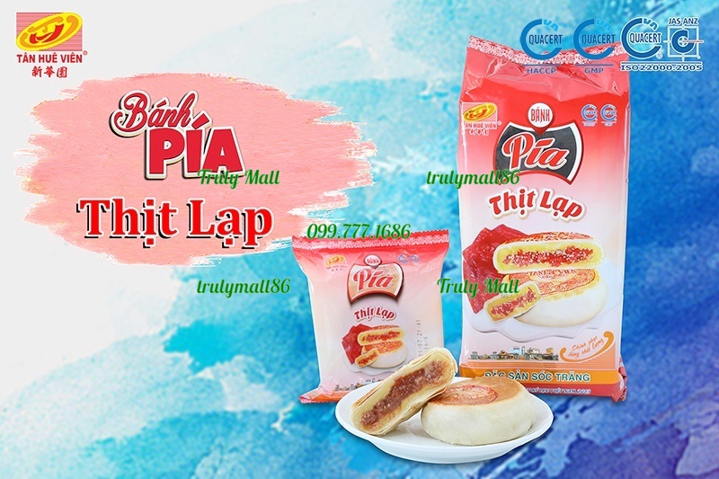 Bánh pía thịt lạp tân huê viên