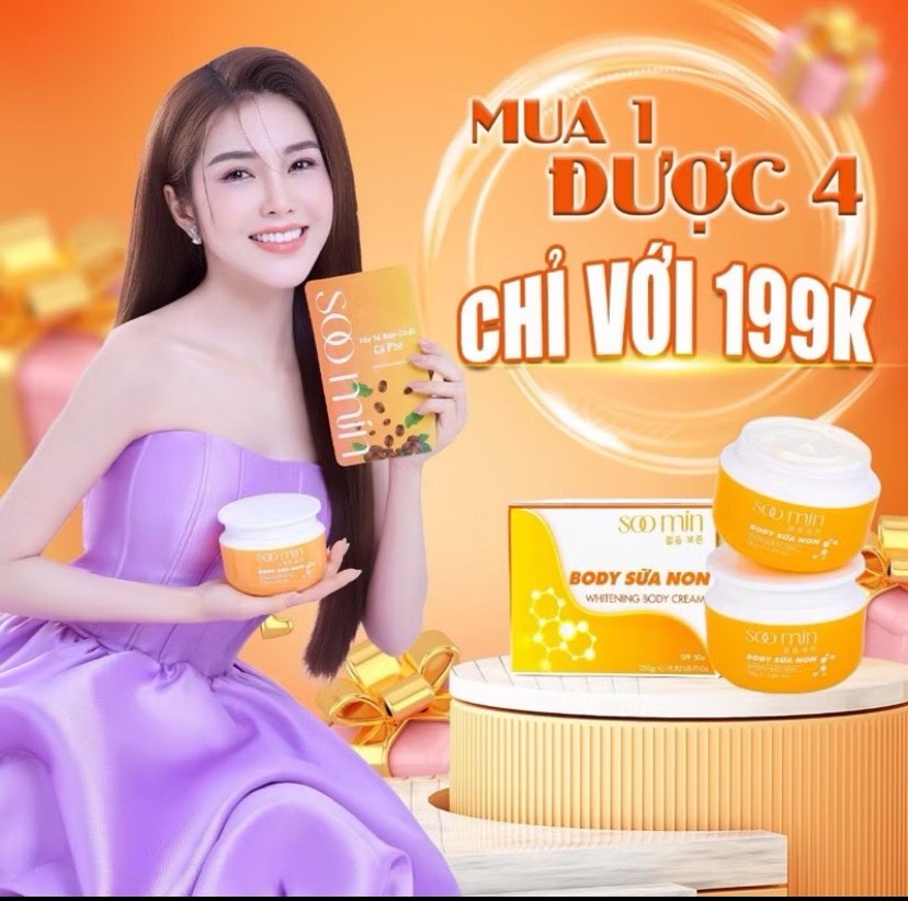 Mua 1 tặng 3 ) kem body soomin hàn quốc chính hãng trắng da, chống nắng phục hồi da hư tổn