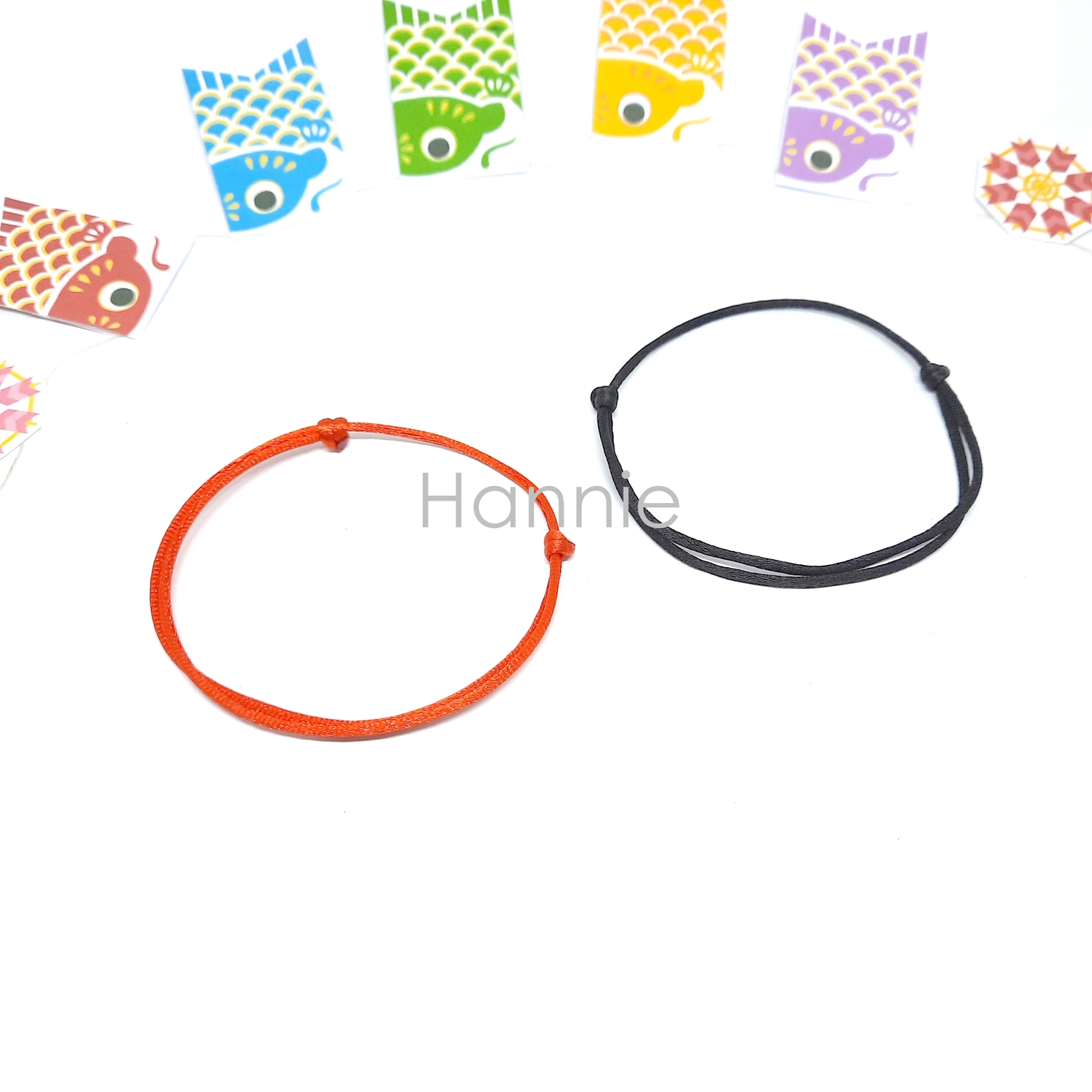 🍀 Vòng tay chỉ đỏ/đen khóa trượt đeo tay may mắn nam nữ đơn giản - Lucky Bracelet handmade