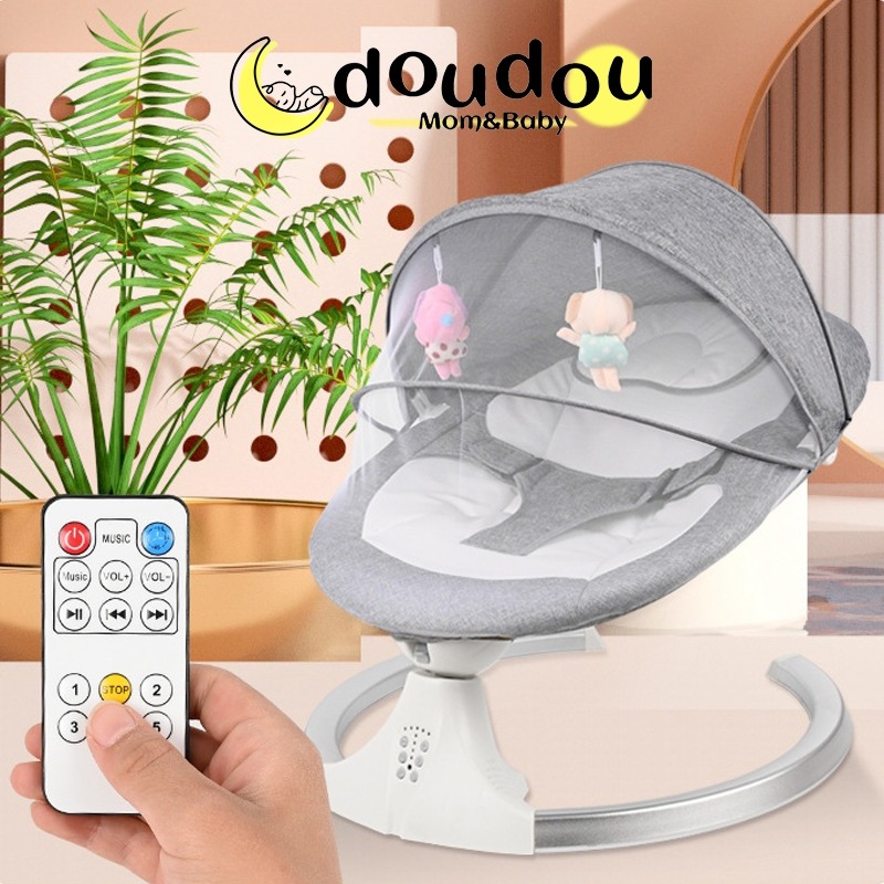 Nôi điện cho bé,5 tốc độ xoay,3 mức hẹn giừ thông minh,Thiết kế lưng cong,Chăm sóc sự phát triển cột sống của bé,Giải phóng đôi tay Nhẹ nhàng dỗ ngủ