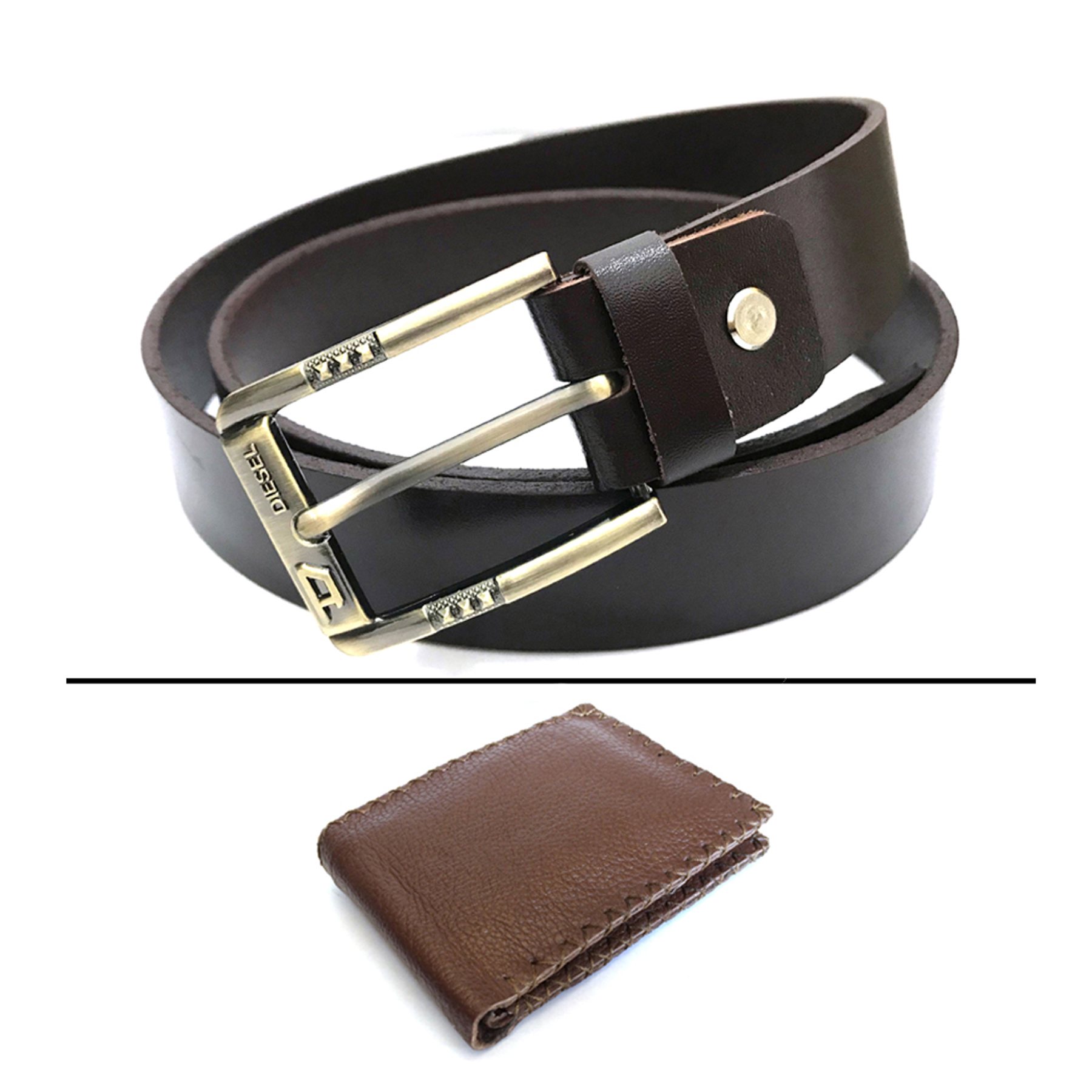 {TẶNG VÍ} Thắt lưng nam da bò khóa kim Combo DaH2