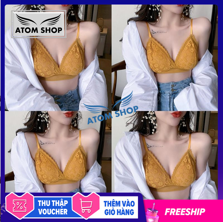 [HCM]Áo Lót Áo Ngực Áo Bra Ren Hoa Cúc Siêu Hot Co Dãn Siêu Tốt Freesize ngực dưới 90 cm