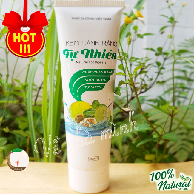 KEM ĐÁNH RĂNG HỮU CƠ TỰ NHIÊN nuốt được, an toàn, bảo vệ răng chắc khoẻ, dễ sử dụng cho người lớn, người già