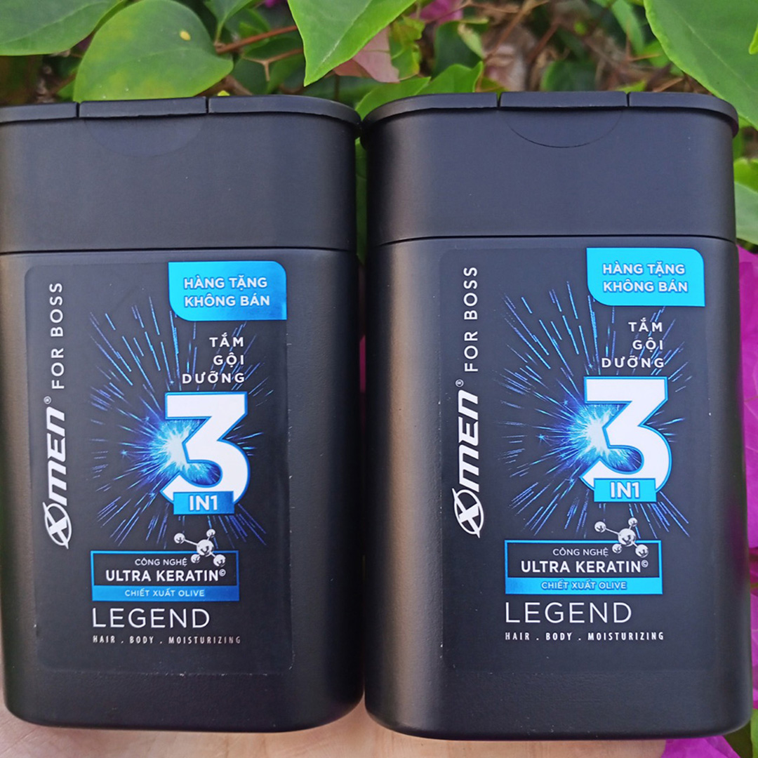 Combo 2 chai dầu tắm- gội- dưỡng hương nước hoa X men For Bos 3 in 1