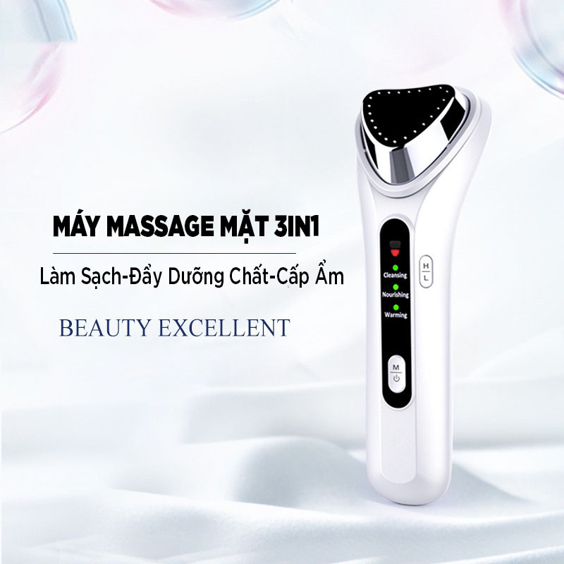 Búa điện di máy massage mặt chăm sóc da d020-làm sạch sâu đẩy sâu dưỡng chất và massage nhiệt tạo ẩm da