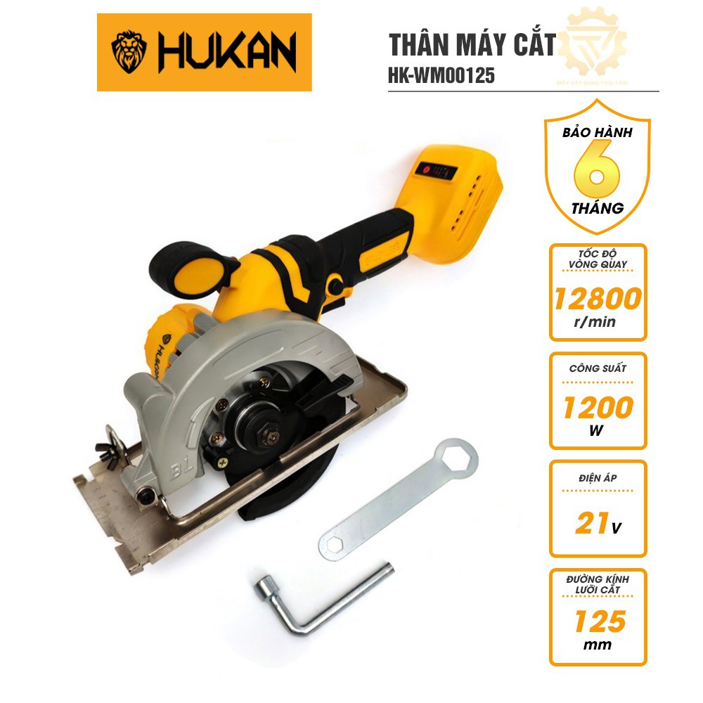 Thân máy cắt sắt, gỗ, gạch đa năng Thương hiệu HUKAN HK-WM00125 hàng chính hãng Chân pin phổ thông