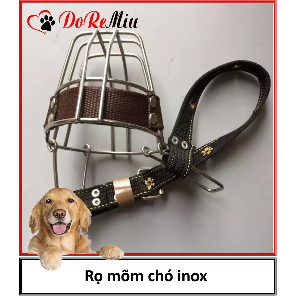 LanPet - rọ mõm chó inox chống gỉ cho chó lớn chống chó cắn và phá