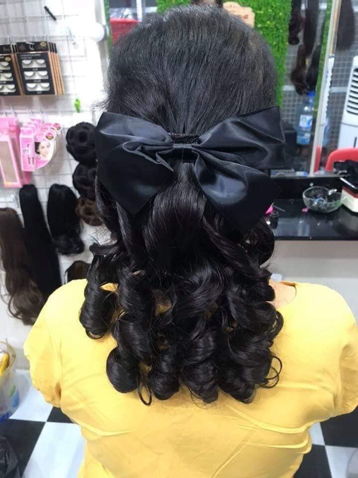 Búi kẹp nơ trung niên cao cấp - sang choảnh