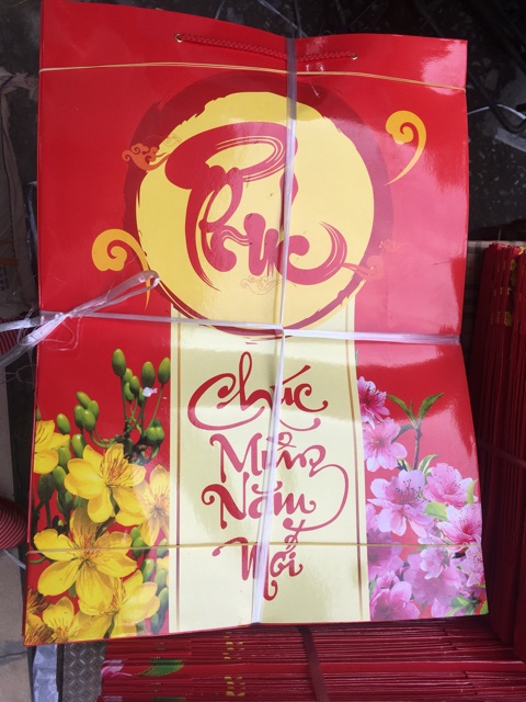 Combo 10 Chiếc Túi Giấy Chúc Mừng Năm Mới Tiện Lợi Gọn Nhẹ Đủ Size