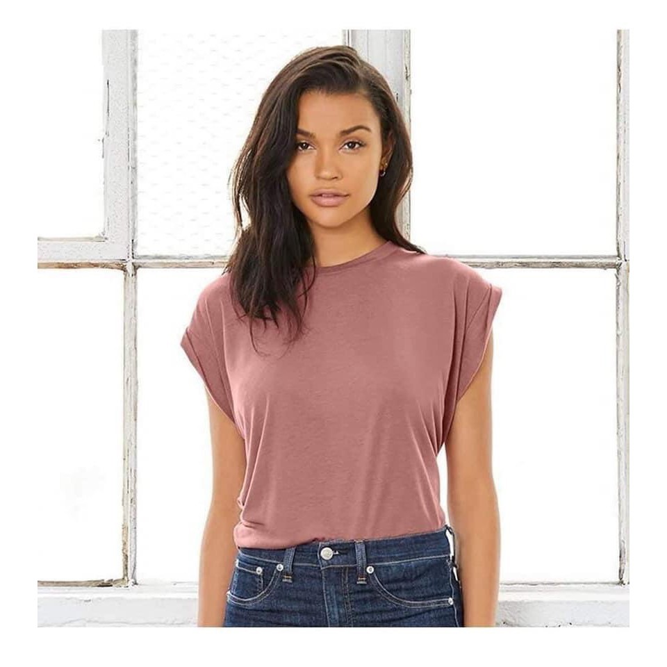Áo Thun Nữ xuất Mỹ Bella Canvas Thun lạnh Rayon siêu mềm mát tay hến form suông cực đẹp có bigsize