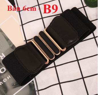 Đai váy Belt váy chun co giãn thanh lịch bản 6cm B9