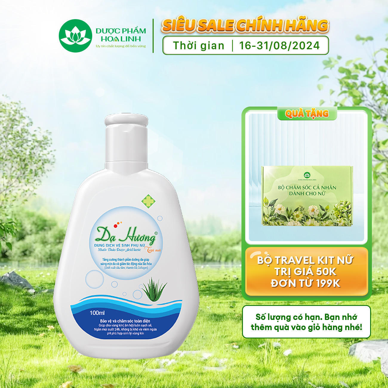 Dung dịch vệ sinh phụ nữ Dạ Hương 100ml