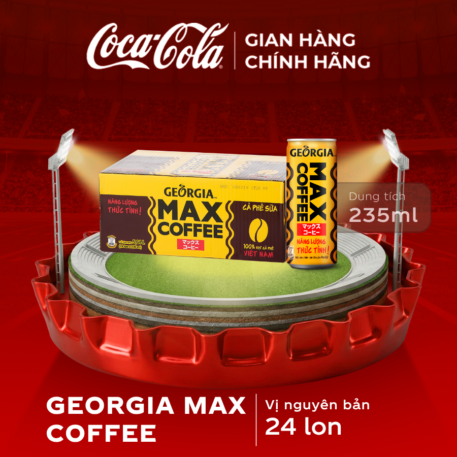 [SIÊU SALE ] Thùng 24 Lon Cà Phê Georgia Max Coffee 180ml/Lon Sale 5.5 Coca-Cola Chính Hãng_LD