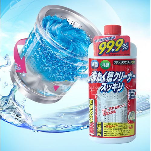 Bộ 2 chai nước tẩy vệ sinh lồng máy giặt rocket 99.9% hàng nội địa nhật bản - tâm đức shop