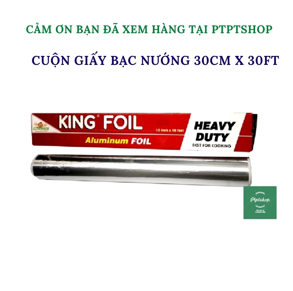 1 cuộn giấy bạc nướng thức ăn, màng nhôm nướng thịt cá, bảo quản thực phẩm