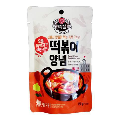 Sốt nấu bánh gạo cay ngọt tokbokki Beksul Hàn Quốc gói 150g, cam kết hàng đúng mô tả, chất lượng đảm bảo an toàn đến sức khỏe người sử dụng