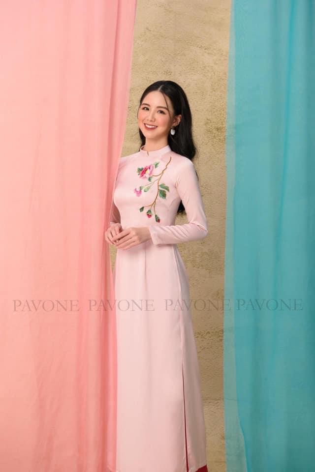 Áo dài lụa tây thi thêu cao cấp