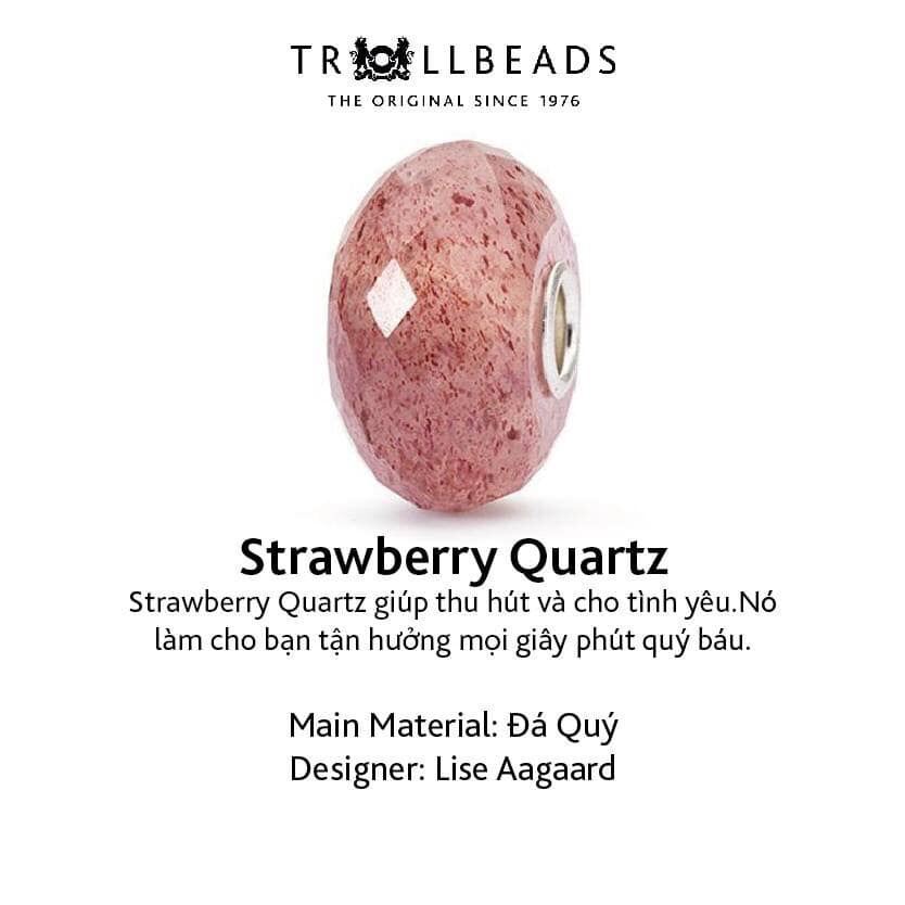 TROLLBEADS Đá Quý Tự Nhiên Strawberry Quartz