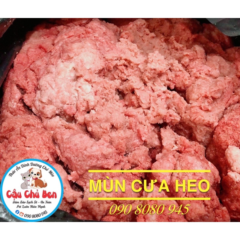 1kg mùn cưa thịt heo nguyên chất không pha-thức ăn dinh dưỡng chó mèo