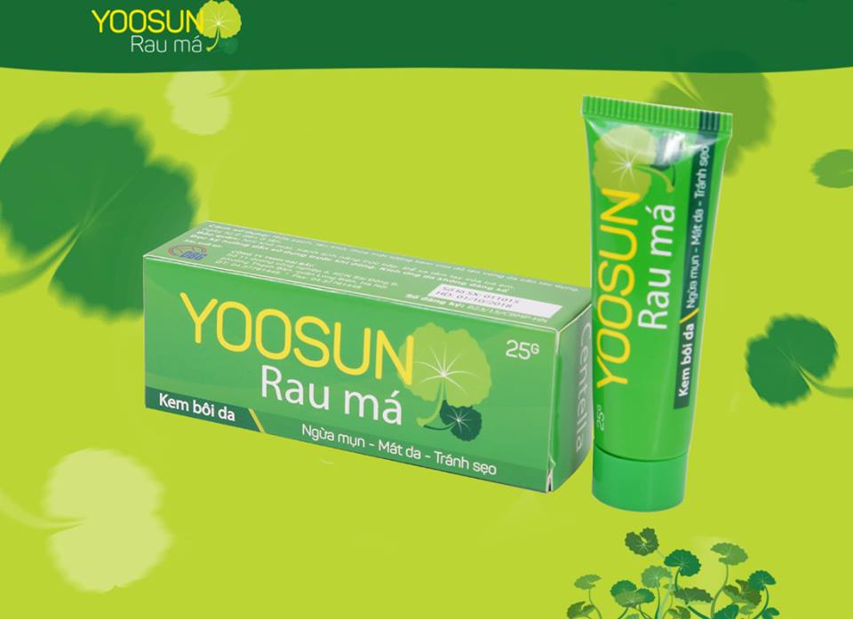 Kem bôi da Yoosun Rau Má tube 25g ngừa mụn, mát da, tránh sẹo