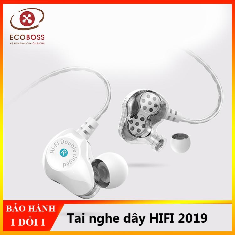 Tai Nghe HiFi 2 Đường Tiếng Tăng Cường  Bass Có Micro Đàm Thoại Goma D6 (Màu ngẫu nhiên) - Chống Ồn - Chống Nước - Chống Đau Mỏi - Tai nghe có dây, tai nghe chống ồn, tai nghe nhét tai có dây, tai nghe thể thao,tai nghe - Eco Boss SG