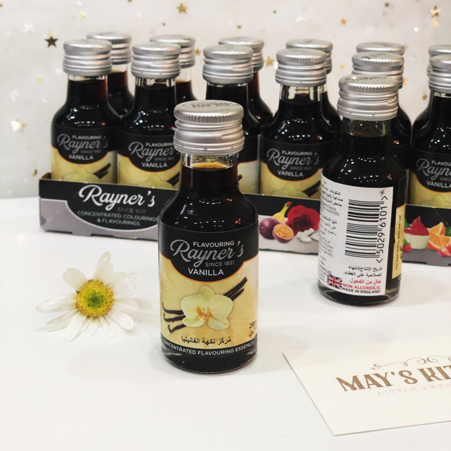 Hương Vani Rayner's, Mẫu Mới lọ 28ml/ lọ, Nguyên liệu làm bánh vani nước hương vanilla
