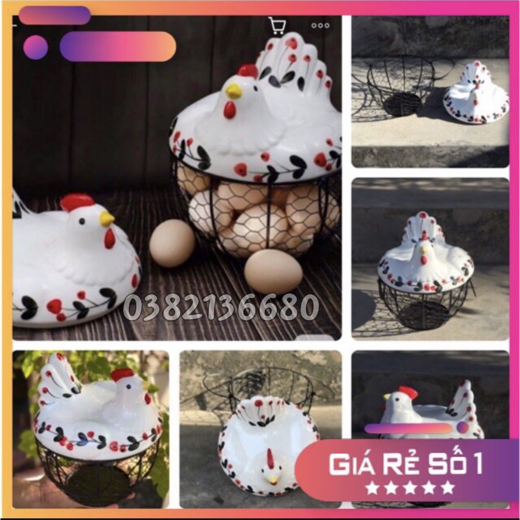 Rổ Đựng Trứng Gà Giỏ trứng gà siêu xinh
