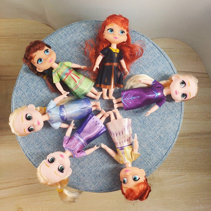 Búp bê cho bé yêu - Set 6 hộp búp bê đồ chơi cho bé mô hình nhân vật công chúa Disney Elsa Anna - Búp bê công chúa dễ thương làm quà cho bé yêu