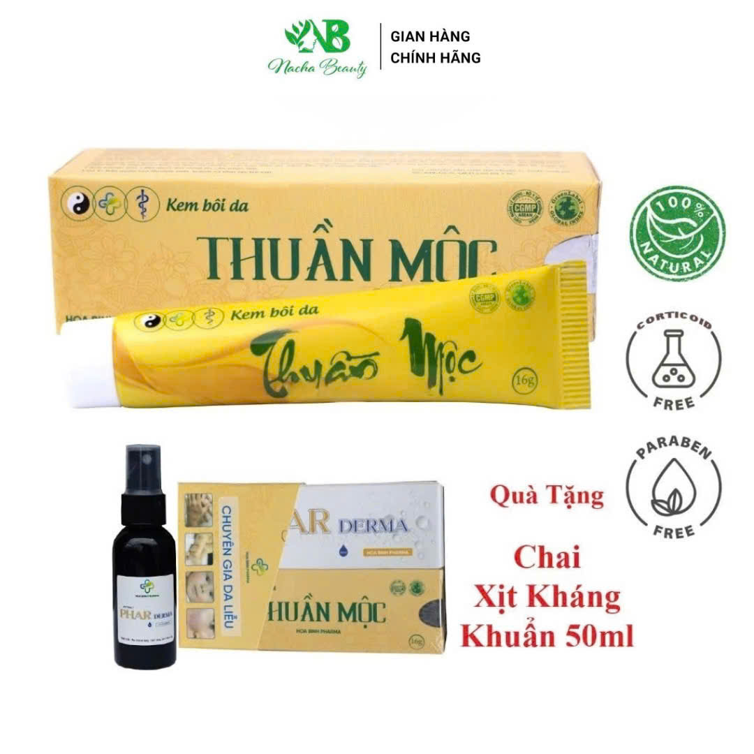 Kem Bôi Da Thuần Mộc Giúp Giảm Bong Tróc Da Do Nấm Hắc Lào 100% Thành Phần Tự Nhiên Đảm Bảo An Toàn Sử Dụng ( Mẫu mới 16 g) có quà