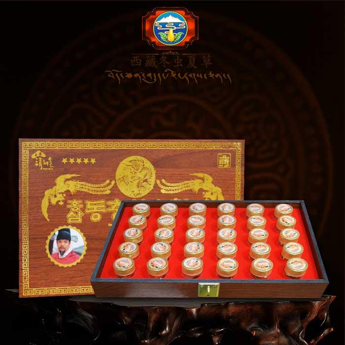 Đông trùng hạ thảo Hàn Quốc dạng viên cao cấp hộp gỗ 30 viên D048