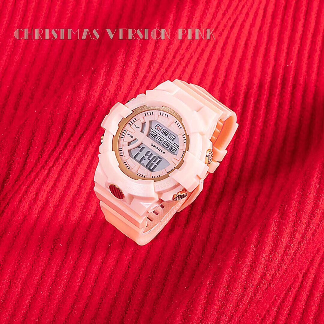 Đồng hồ điện tử nam nữ AOSUN Q121 màu hồng nhạt mẫu mới BL79 Đồng