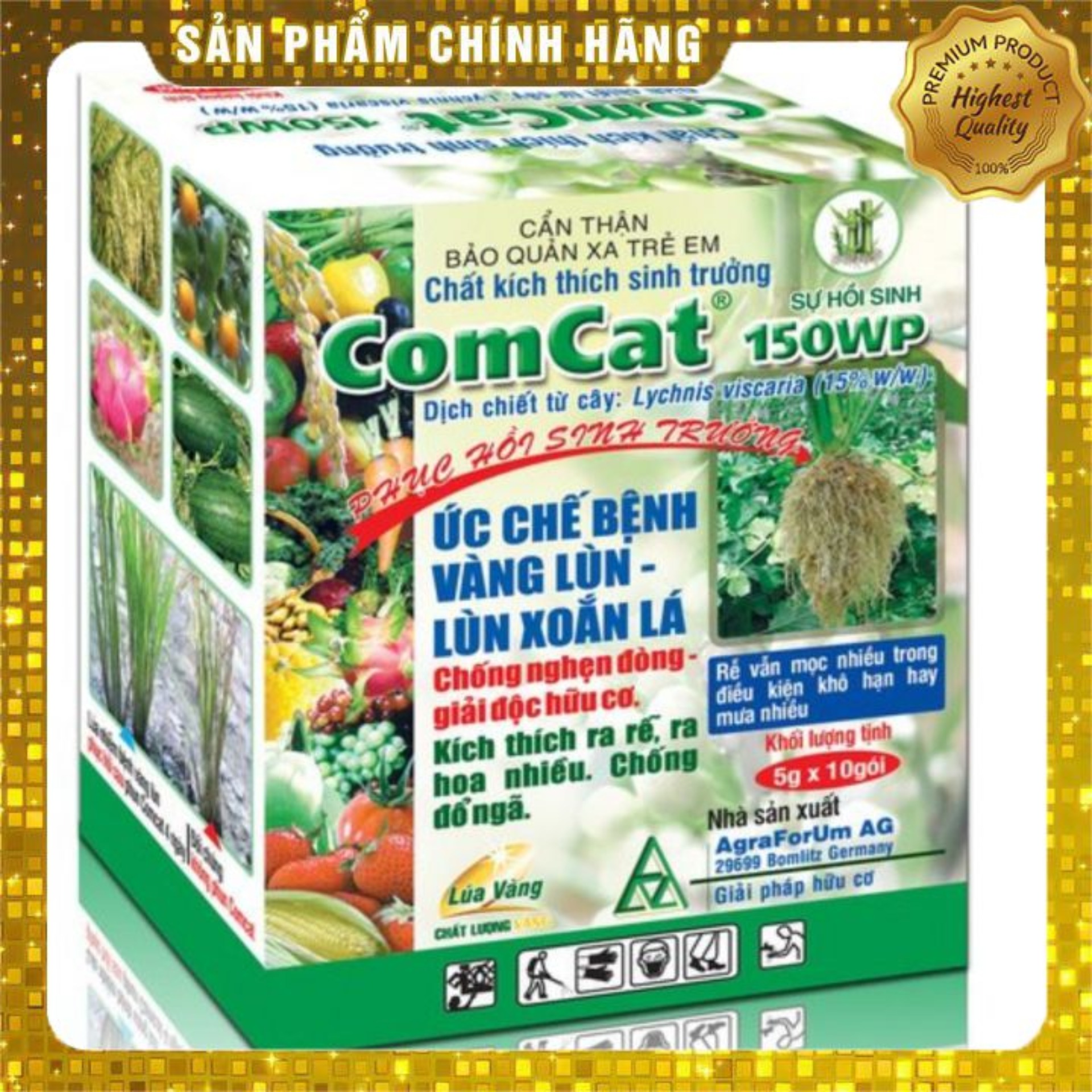 Combo 2 gói COMCAT 150WP (8,5g) Xử lý hạt giống & phục hồi sinh trưởng cho cây rau màu, cây ăn quả