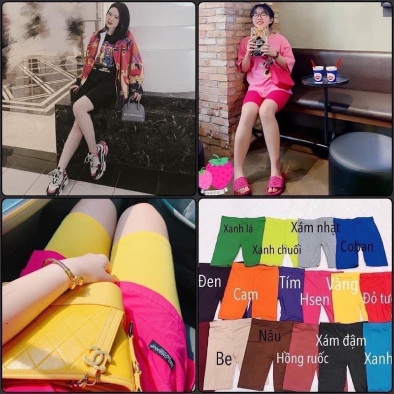 Quần leging rainbow thái dáng biker - đùi trên gối