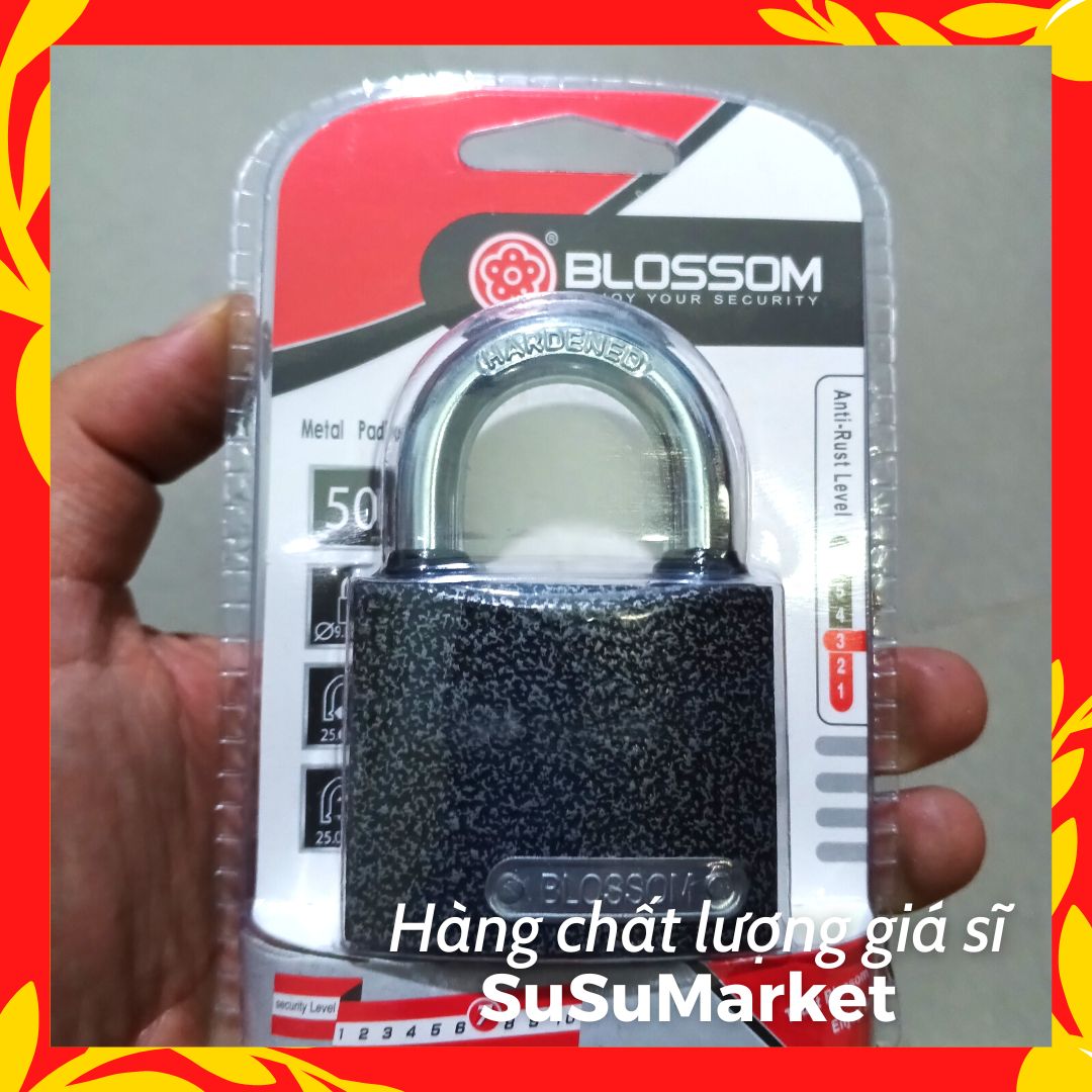 Ổ khoá blossom đen 4 phân 5 phân 6 phân