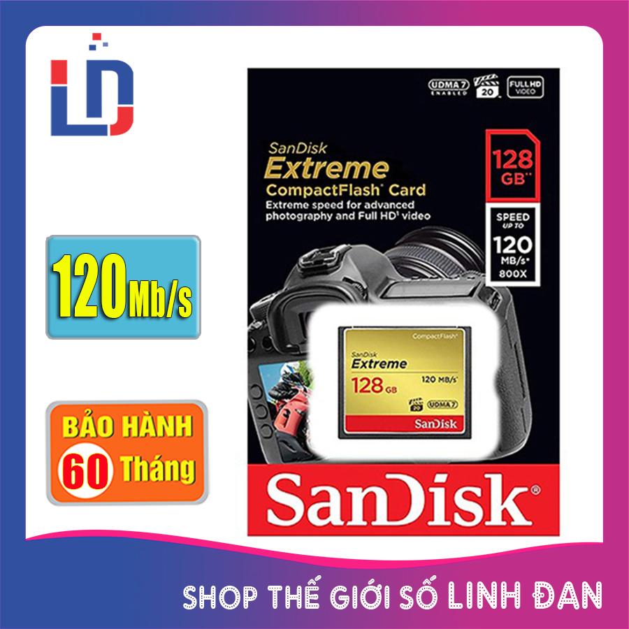 Thẻ nhớ cf sandisk extreme 128gb 800x 120mb/s