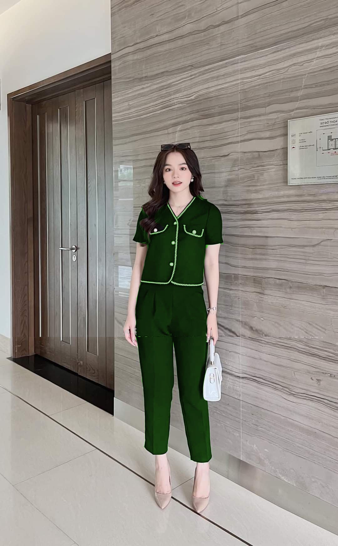 Set bộ nữ thời trang mặc nhà thun cát hàn size từ 53-70kg