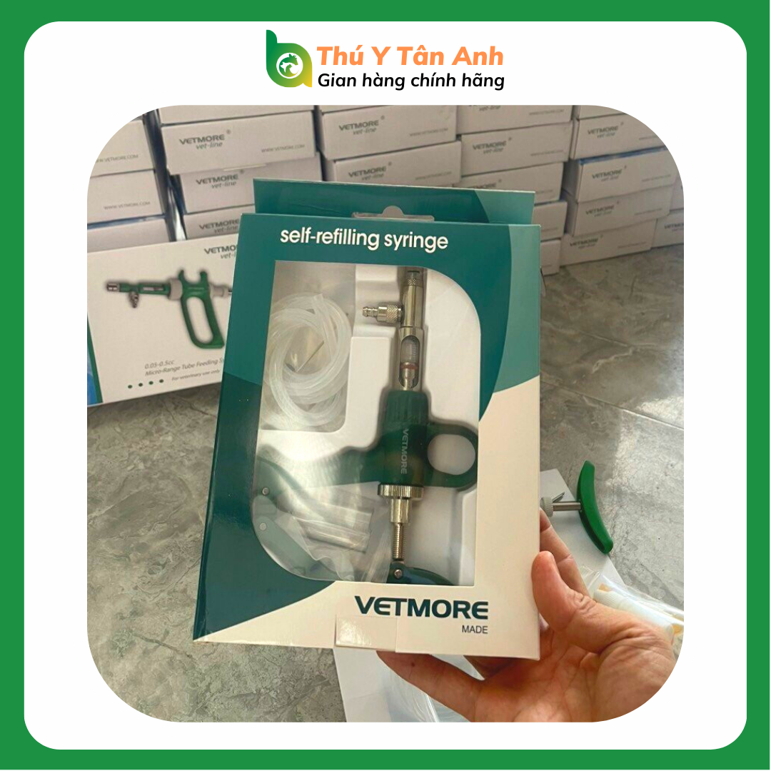 Xilanh tự động tiêm vắc xin gà, ngan, vịt VETMORE 2cc nhập khẩu từ Đức cao cấp